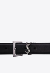 Saint Laurent Cassandre-Logo Leather Belt 634437BOO0E_1000