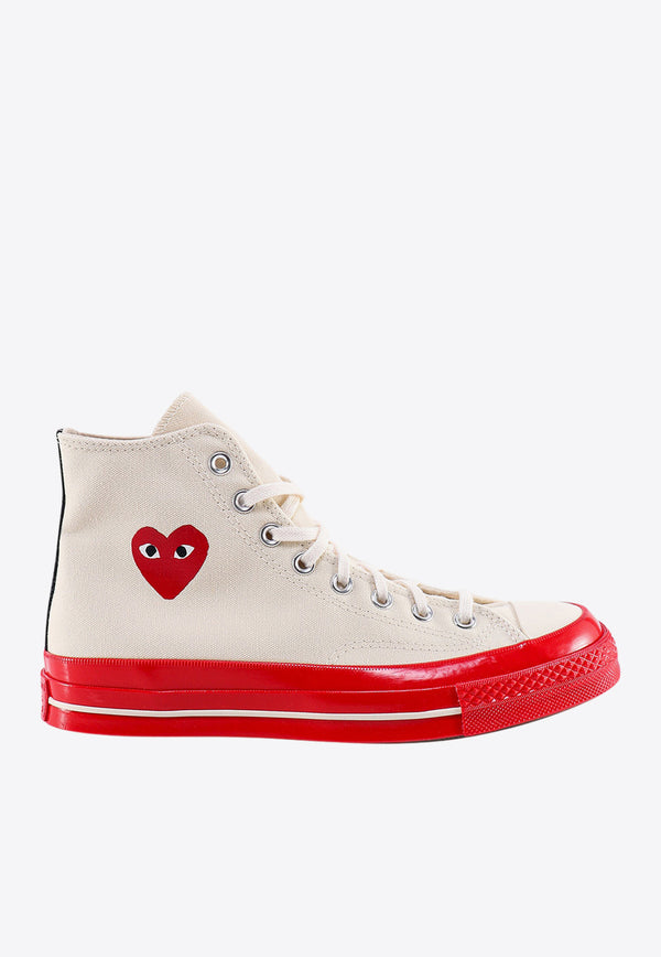 Comme Des Garçons Play X Converse Chuck 70 High-Top Sneakers White P1K124_WHITE