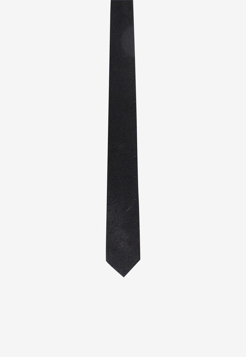 Nicky Milano Jacquard Silk Tie Black ARCH50A_11