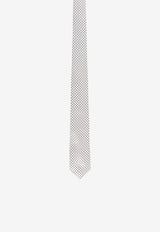 Nicky Milano Pointed Silk Tie White VETOO_2