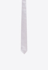 Nicky Milano Patterned Silk Tie White VETOT_2