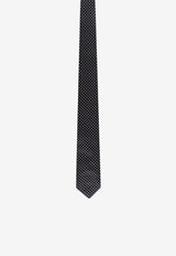 Nicky Milano Patterned Silk Tie Black VETON_2