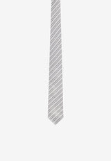 Nicky Milano Striped Silk Tie Gray FRACB_8