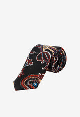 Nicky Milano Paisley Print Wool-Blend Tie Black AGROC_3