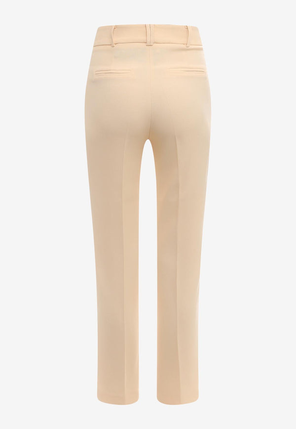 Hebe Studio Tailored Straight Pants Beige H214LOPNCDY_BTR