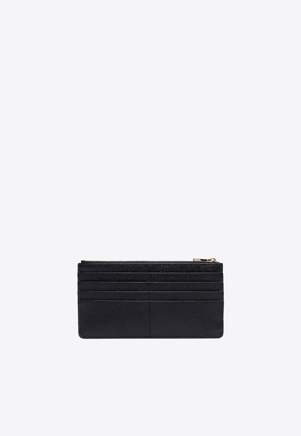 Dolce 
Gabbana Logo Tag Zip Leather Cardholder Black BI1265A1001_80999