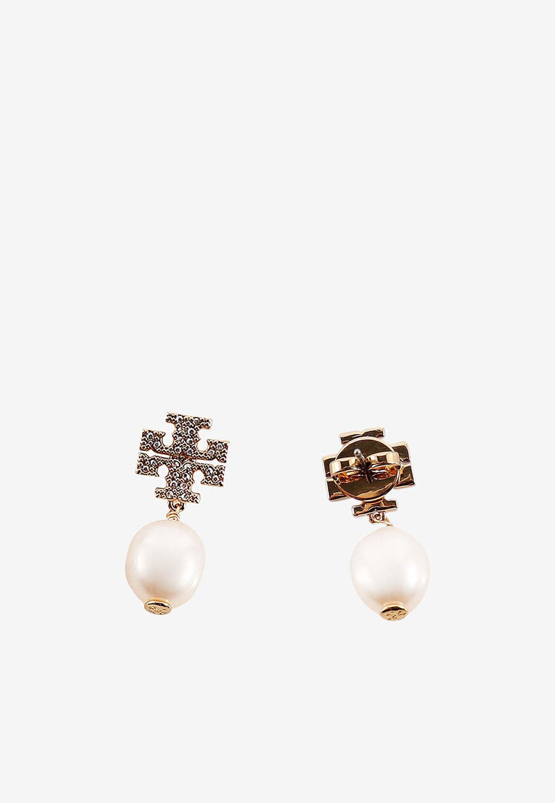 Tory Burch Kira Crystal Paved Pearl Drop Earrings Gold 60525_137