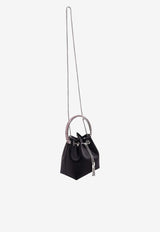 Jimmy Choo Bon Bon Satin Bucket Bag Black BONBONVKM_BLACK