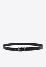 Saint Laurent Cassandre Thin Leather Belt Black 554465BOO0E_1000