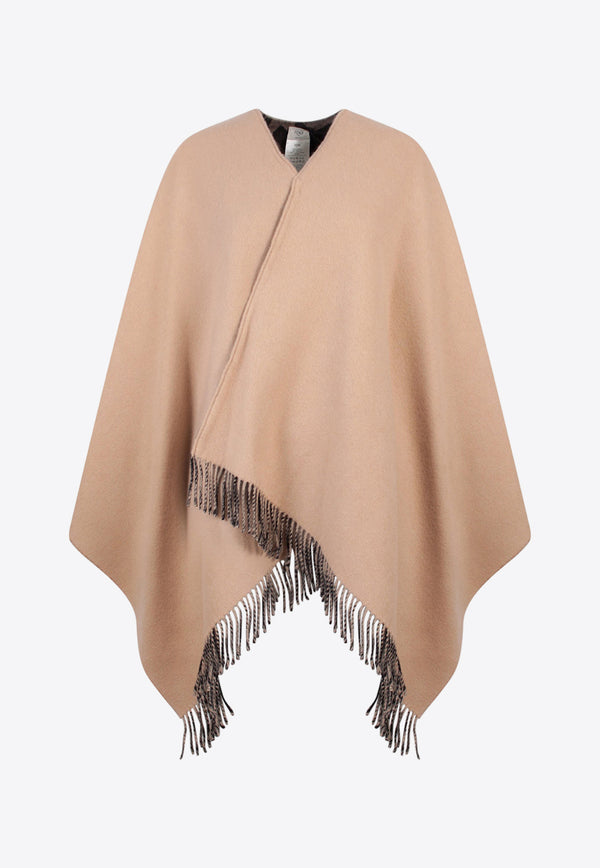 Fendi Reversible Wool-Blend Poncho Beige FXX715AEOW_F0DKM