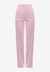 K Krizia Tailored Jacquard Pants Pink 22AK1P002262_PINK