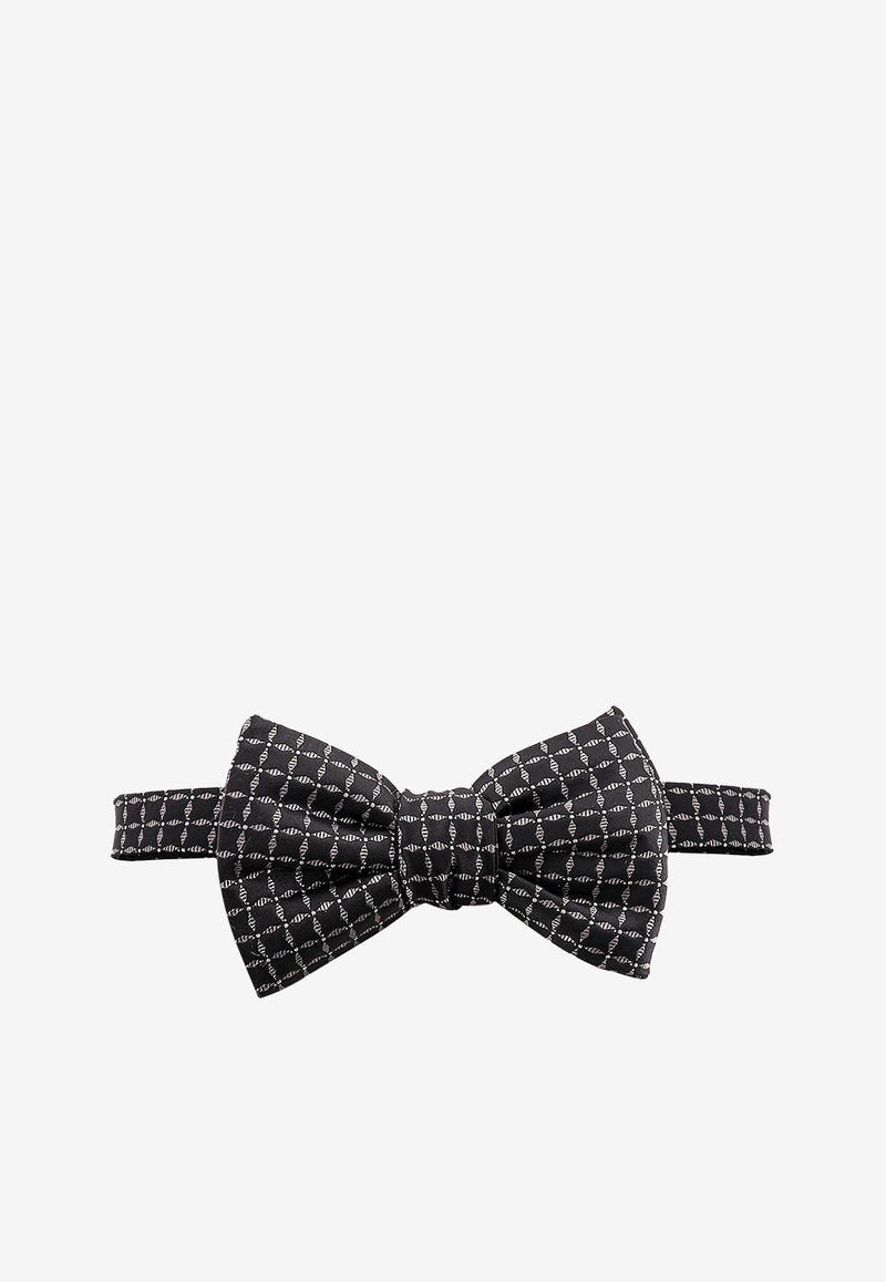 Nicky Milano Silk Patterned Bow Tie Black BAFFOAGALLE_9