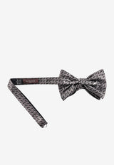 Nicky Milano Silk Patterned Bow Tie Gray BAFFOBGALLE_11