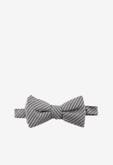 Nicky Milano Silk Patterned Bow Tie Gray FRACLGALLE_4