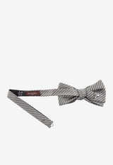 Nicky Milano Silk Patterned Bow Tie Gray FRACLGALLE_4