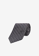 Nicky Milano Patterned Silk Tie Black BAFFOB_9