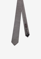 Nicky Milano Patterned Silk Tie Gray BAFFOB_11