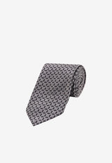 Nicky Milano Patterned Silk Tie Gray BAFFOA_11