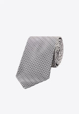 Nicky Milano Patterned Silk Tie Gray FRACL_5