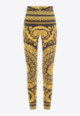 Versace Barocco Print Leggings 10039001A04239_5B000 Gold