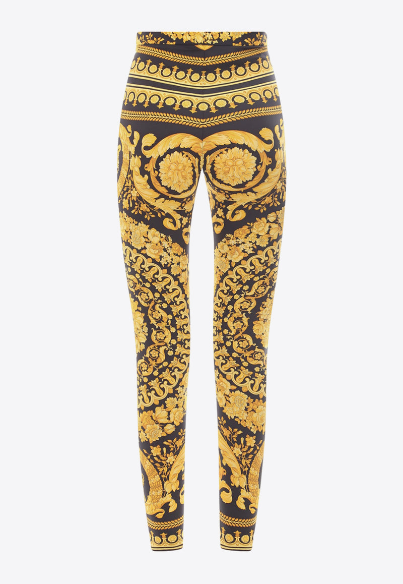 Versace Barocco Print Leggings 10039001A04239_5B000 Gold