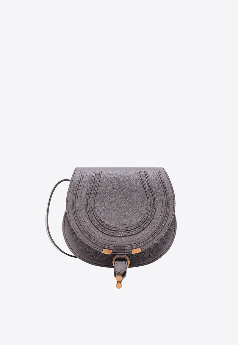 Chloé Small Marcie Leather Crossbody Bag Gray C22AS680I31_053