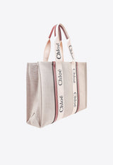 Chloé Large Woody Tote Bag Beige C22AS382I26_90U