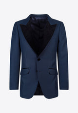 Gucci Single-Breasted Tuxedo Blazer Blue 721142ZADVL_4440