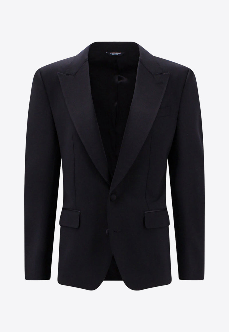 Dolce 
Gabbana Single-Breasted Stretch Wool Blazer G2PQ4TGG150_N0000