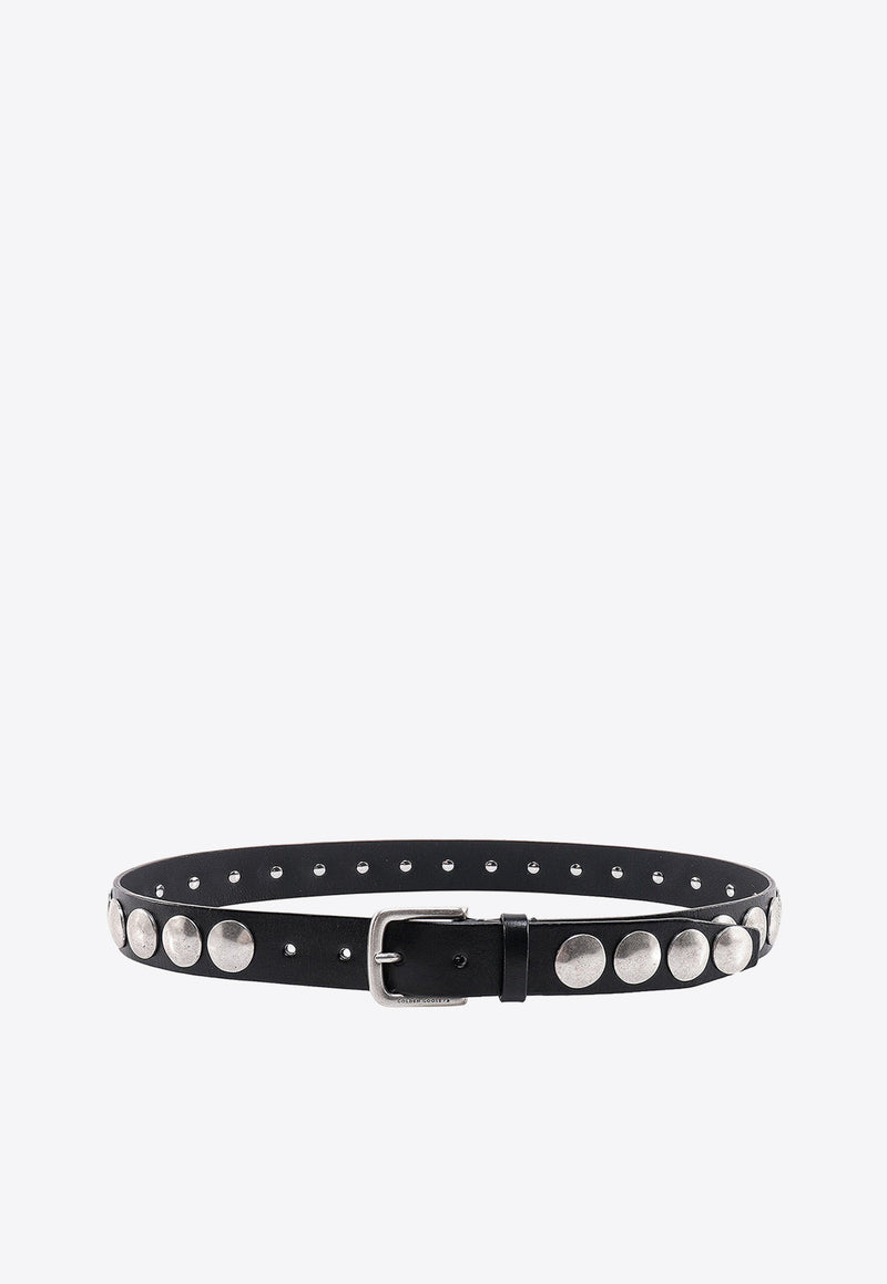 Golden Goose DB Studded Leather Buckle Belt Black GMA00161A000137_90100