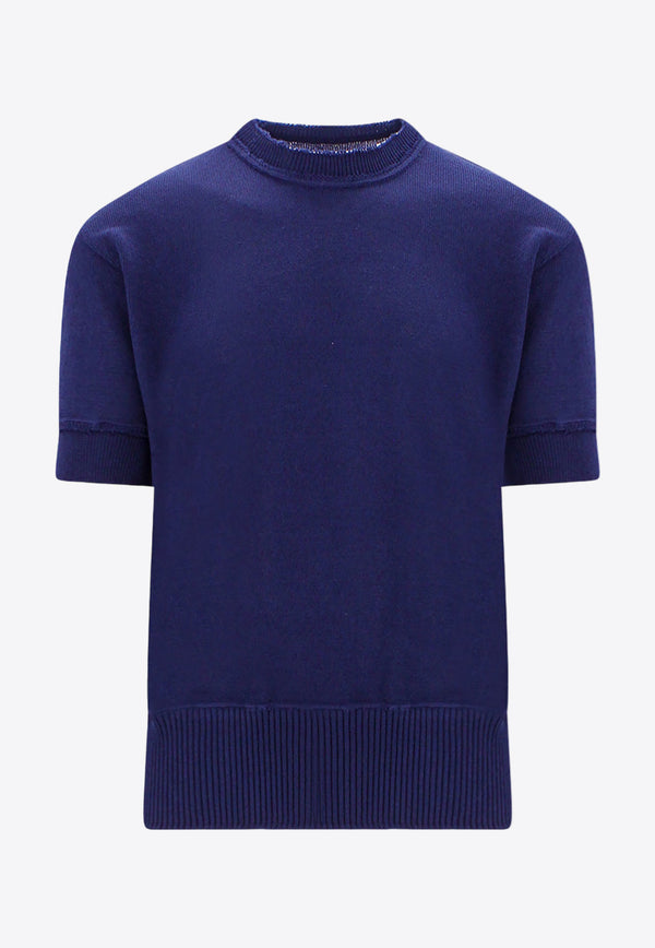 Maison Margiela Wool Blend T-shirt Blue S50HL0008S18204_477