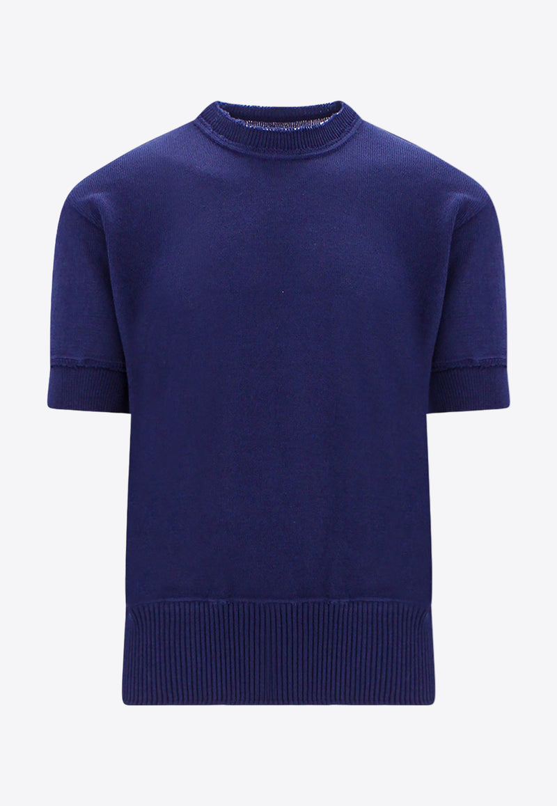 Maison Margiela Wool Blend T-shirt Blue S50HL0008S18204_477