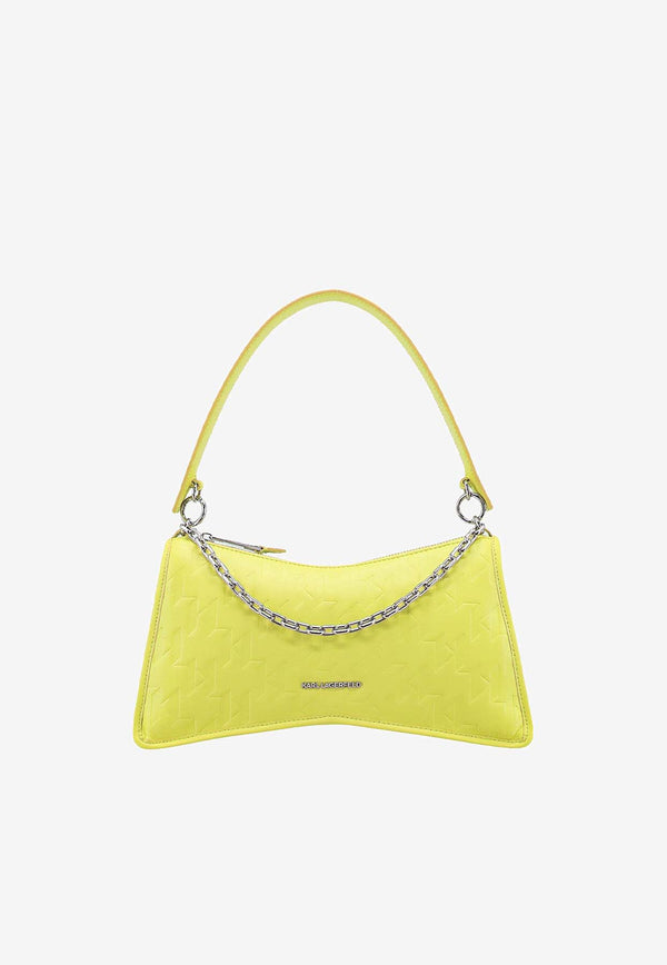 Karl Lagerfeld Embossed Logo Shoulder Bag Yellow 231W3020_768