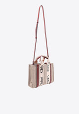 Chloé Small Woody Logo-Strap Tote Bag Beige C22AS397I26_90U