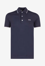 ZEGNA Embroidered Logo Polo T-shirtBlue E7358A5B746_K09