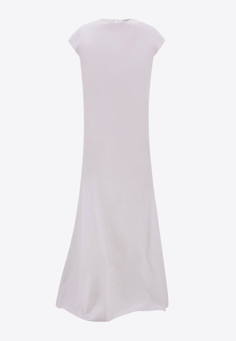 Vetements All-Over Logo Viscose Maxi Dress White WE63DR301H_WHITE