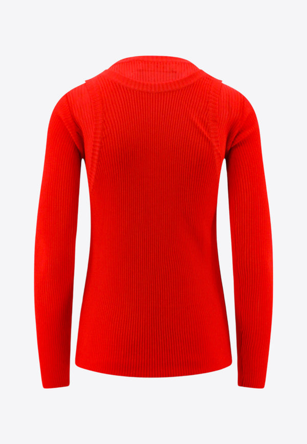 Marni Long-Sleeved Ribbed Top Red GCMD0456A0UFV216_00R60