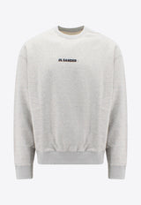 Jil Sander Logo Print Crewneck Sweatshirt Gray J47GU0001J20010_052