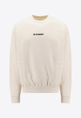 Jil Sander Logo Print Crewneck Sweatshirt Beige J47GU0001J20010_279