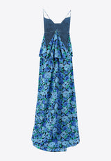 ROTATE Floral Print Maxi Dress Blue 1001541324_4245