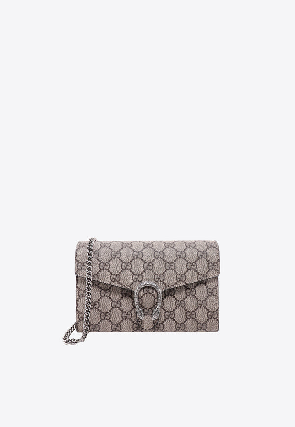 Gucci Dionysus GG Supreme Chain Clutch Brown 401231KHNSN_8642