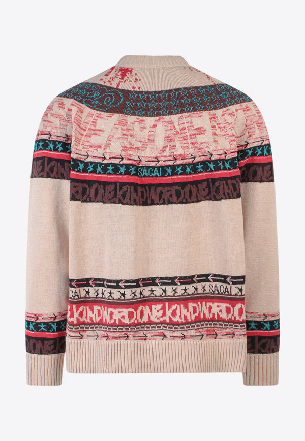 Sacai Oversized Patterned Sweater Multicolor 2302982M_789