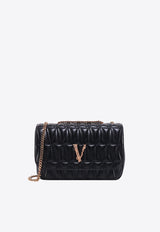 Versace Virtus Leather Shoulder Bag DBFH822D2NTRT_DNMOV Black