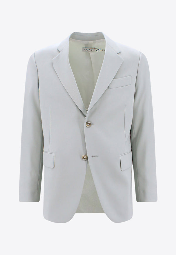 Lanvin Single-Breasted Wool Blazer Green RMJA00174885_401