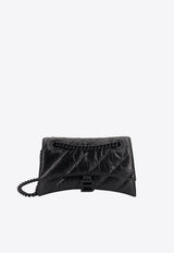 Balenciaga Small Crush Chain Shoulder Bag Black 716351210IY_1000