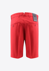 J.Lindeberg Logo Patch Bermuda Shorts Red GMPA07904_G098