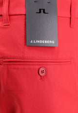 J.Lindeberg Logo Patch Bermuda Shorts Red GMPA07904_G098