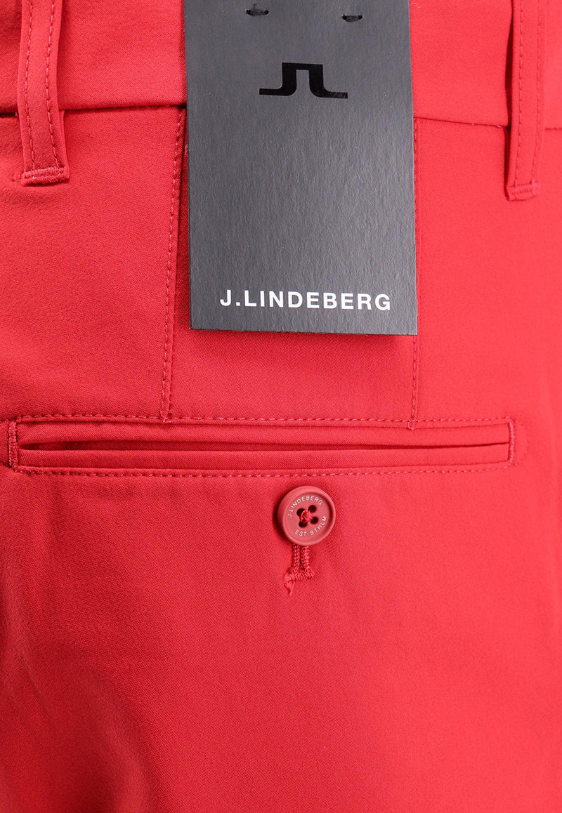 J.Lindeberg Logo Patch Bermuda Shorts Red GMPA07904_G098