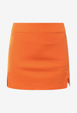 J.Lindeberg Amelie Jersey Mini Golf Skirt Orange GWSD07897_I068