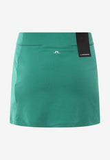 J.Lindeberg Amelie Jersey Mini Golf Skirt Green GWSD07897_M376